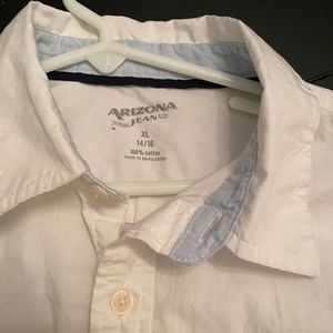Boys Arizona white, long-sleeve, dress shirt